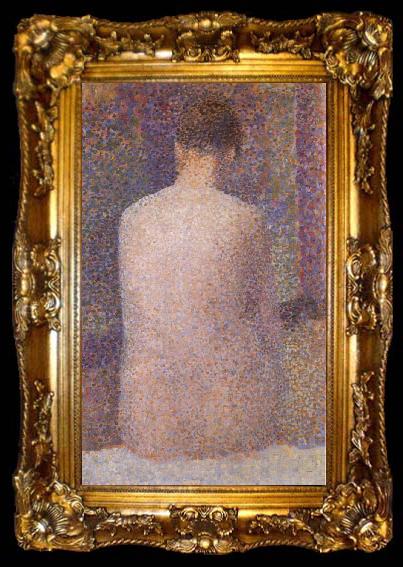 framed  Georges Seurat Model Form Behind, ta009-2